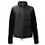 Moncler Tricot Logo gesteppte Woll-Strickjacke mit Reißverschluss Schwarz