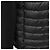 Moncler Tricot Logo gesteppte Woll-Strickjacke mit Reißverschluss Schwarz - Ansicht 4
