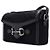 Horsebit 1955 Gucci Mini borsa a tracolla Horsebit in tela GG nera Nero - vista 3