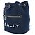 Bally Mini borsa bucket in denim con stampa logo Nero - vista 2