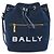 Bally Mini borsa bucket in denim con stampa logo Nero - vista 9
