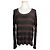 Armani Collezioni Stricktop mit bunten Streifen Schwarz