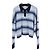 Céline Polo Triomphe a rayas de lana azul claro