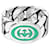 Gucci Interlocking Enamel Ring Silver Silvery