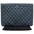 Chanel Clutch Caviar Classic Large Navy Gold Blu