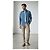 Camicia in denim blu Brunello Cucinelli - vista 3