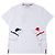 Thom Browne Three Stripe Tab Twin Hector besticktes Kurzarm-T-Shirt für Damen Mehrfarben
