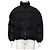 Céline Giacca imbottita da uomo con logo e patch in pelle nera sul collo Nero