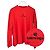 Balenciaga Herren Baumwoll-T-Shirt Langarm Rot Authentisch