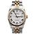 Rolex Relógio masculino Datejust combinação ouro branco romano Multicor