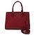 Prada Borsa Tote in Saffiano con Logo Dorato Rosso