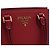 Prada Borsa Tote in Saffiano con Logo Dorato Rosso - vista 8