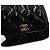Chanel Mini Borsa a Spalla con Patta e Catena in Vernice Nero - vista 9