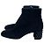 Prada Black Suede Studded Heel Ankle Boots