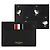 Thom Browne Pebble Grain Goose Embroidery Three-Stripe Tab Card Holder Black