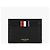 Thom Browne Pebble Grain Goose Embroidery Three-Stripe Tab Card Holder Black - view 2