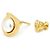 Salvatore Ferragamo Orecchini Gancini Pearl da donna D'oro - vista 7