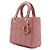 Borsa a spalla Lady Dior Small My ABC Tote Bag in pelle d'agnello rosa - vista 2