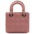 Borsa a spalla Lady Dior Small My ABC Tote Bag in pelle d'agnello rosa - vista 4