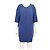 Hermès  Damen Strickkleid aus Kaschmir mit Rundhalsausschnitt Blau