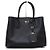 Prada Gold Logo Saffiano Double Medium Tote Bag und Schultertasche - Ansicht 2