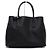 Prada Gold Logo Saffiano Double Medium Tote Bag und Schultertasche - Ansicht 5