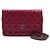 Chanel Borsa a tracolla WOC Wallet on Chain in vernice rosa con catena logo tono argento