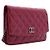 Chanel Borsa a tracolla WOC Wallet on Chain in vernice rosa con catena logo tono argento - vista 3