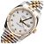 Rolex Orologio da uomo Datejust in combinazione d'oro con diamanti, quadrante bianco - vista 2