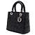 Dior Saco Tote Lady Medium Cannage Preto com Costuras Multicores e Alça de Ombro - vista 2