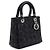 Dior Saco Tote Lady Medium Cannage Preto com Costuras Multicores e Alça de Ombro - vista 3