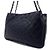 Chanel Timeless CC Logo Shopping Bag mit Reißverschluss und silberner Kette Blau - Ansicht 2