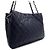 Chanel Timeless CC Logo Shopping Bag mit Reißverschluss und silberner Kette Blau - Ansicht 3