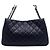 Chanel Timeless CC Logo Shopping Bag mit Reißverschluss und silberner Kette Blau - Ansicht 4
