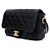 Chanel Borsa a tracolla e borsa a spalla con patta CC in pelle nera e tono oro Season Nero - vista 3