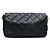 Chanel Borsa a tracolla e borsa a spalla con patta CC in pelle nera e tono oro Season Nero - vista 5