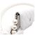 Chanel Mini Bolsa de Ombro com Aba e Corrente de Pérolas em Couro Branco - vista 10
