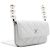 Chanel Mini Bolsa de Ombro com Aba e Corrente de Pérolas em Couro Branco - vista 4