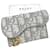 Dior Oblique Saddle Kartenetui Grau Braun