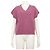 Hermès Rose Aphrodite Logo Strickweste V-Neck für Damen Lila