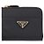 Prada Portafoglio piccolo con zip in pelle Saffiano Nero
