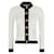 Balmain Zweifarbiger Strickcardigan Weiß