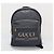 Gucci Logo Leder-Rucksack Schwarz - Ansicht 2