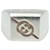 Gucci Diagonal verschränkter Ring Silber