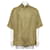 Fendi Labyrinth Yellow Silk Kurzarmhemd Gelb