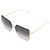 Fendi Herrensonnenbrille mit schwarzen quadratischen Gläsern in Goldtönen - Ansicht 2
