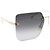 Fendi Herrensonnenbrille mit schwarzen quadratischen Gläsern in Goldtönen - Ansicht 6