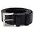 Prada Smooth Leather Silver Triangle Logo Men's Belt - view 3