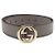 Gucci Gold Metal GG Interlocking Women's Leather Belt