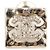 Chanel Conjunto de Broches Quadrados com Inicial em Cristal Banhado a Ouro Branco - vista 2